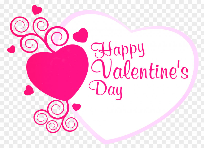 Happy Valentines Pink Heart Decor PNG Picture Valentine's Day Greeting Card Wish PNG