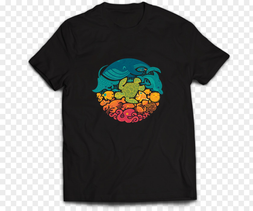 Sea World T-shirt Active Shirt Sleeve Threadless Studio Limón PNG