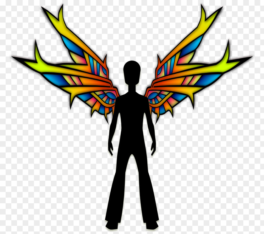 Angel Silhouette Images Rainbow Clip Art PNG