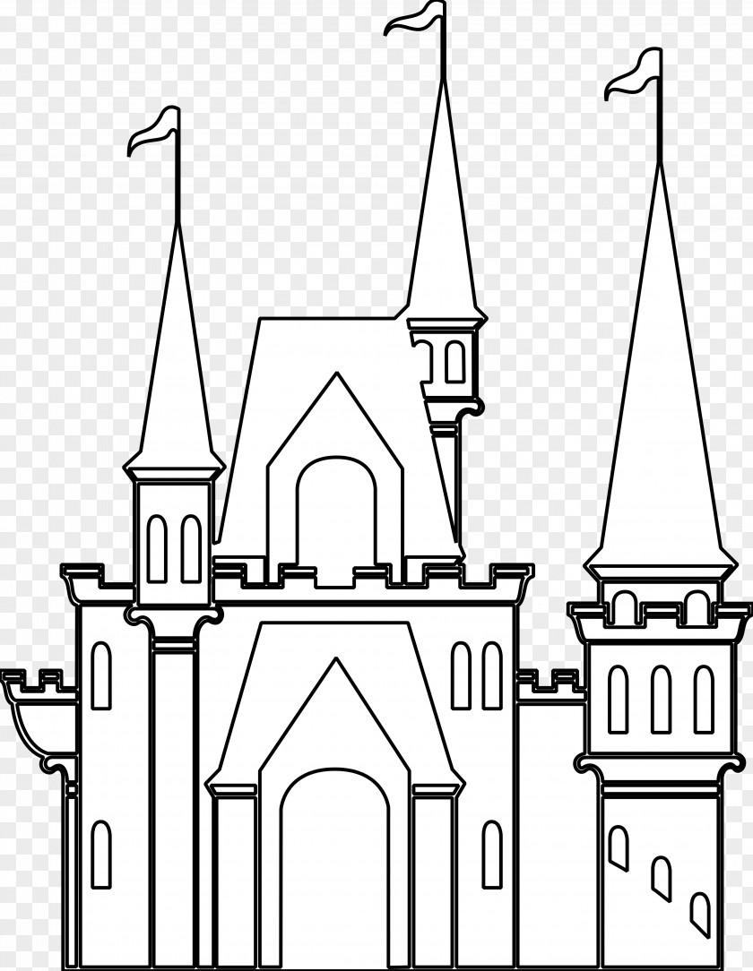Big Man Cliparts Sleeping Beauty Castle Cinderella Black And White Clip Art PNG