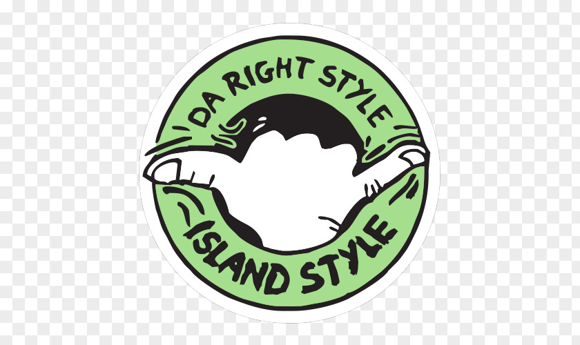 Shaka Hand Logo Green Brand Font PNG