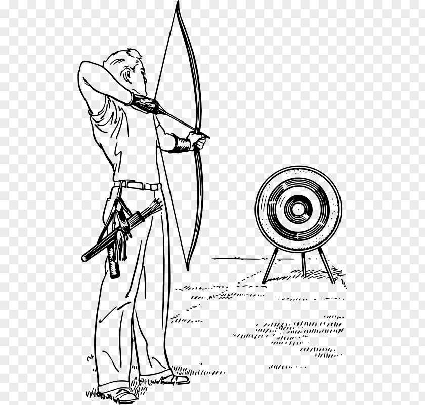 Arrow Bow And Target Archery Drawing Hunting PNG