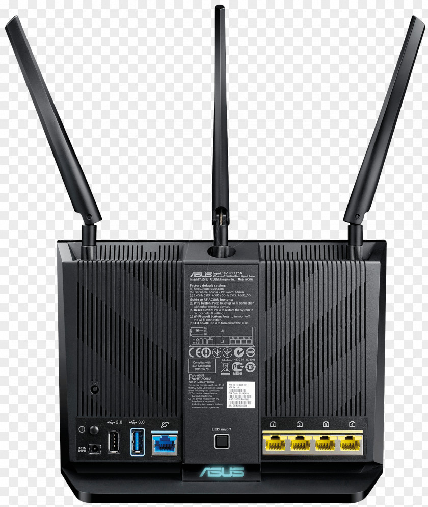ASUS RT-AC68U Wireless Router IEEE 802.11ac RT-AC1900P PNG