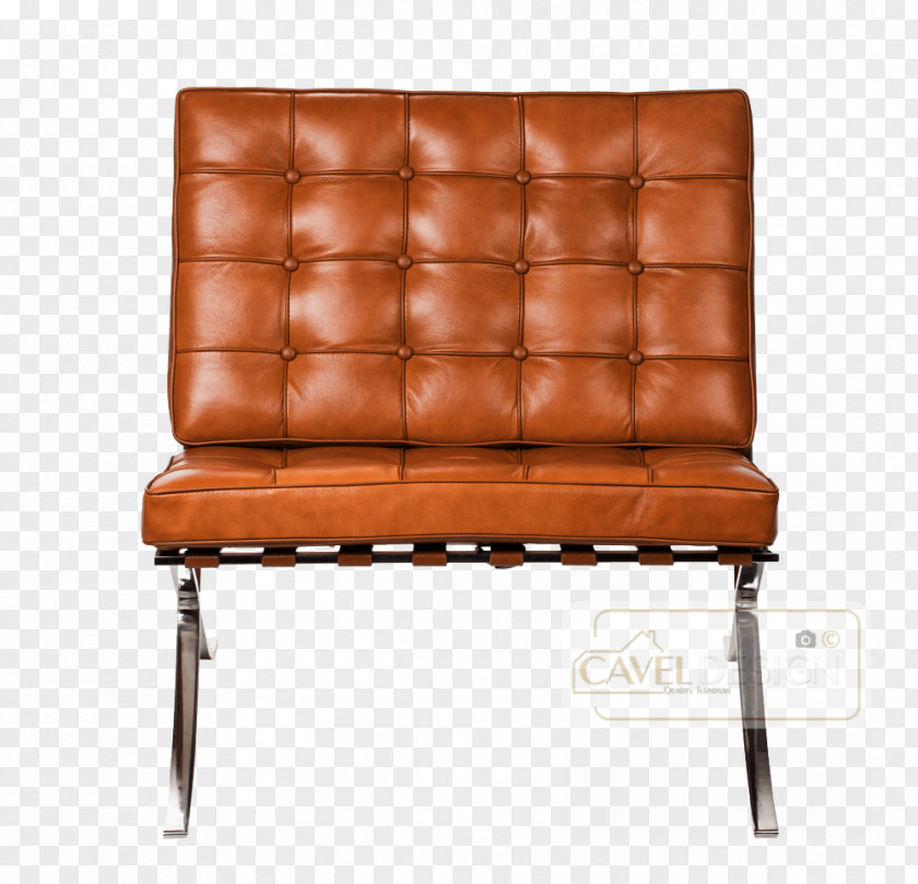 Barcelona Chair Loveseat Armrest Couch PNG