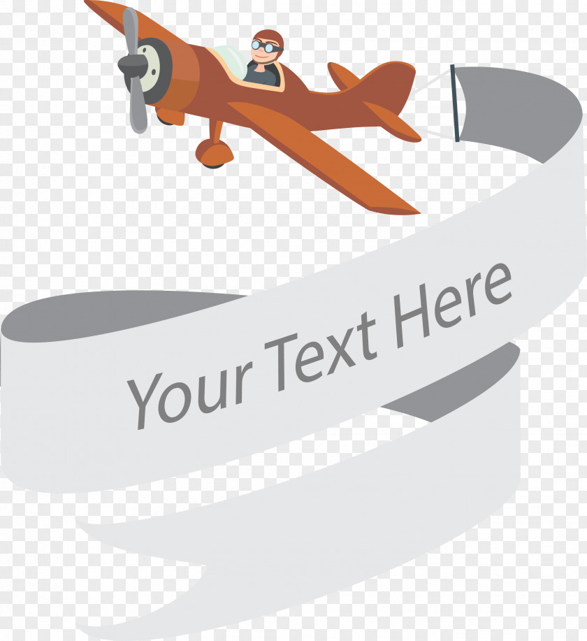 Cartoon Pilot Banner Airplane Web 0506147919 Company PNG