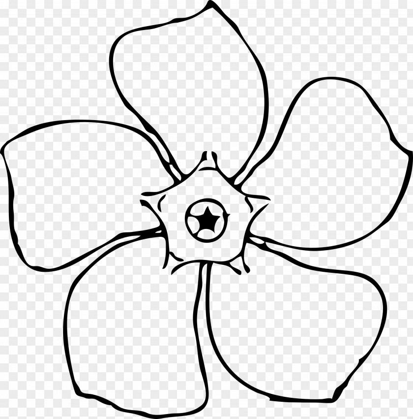 Flower Black And White Drawing Clip Art PNG