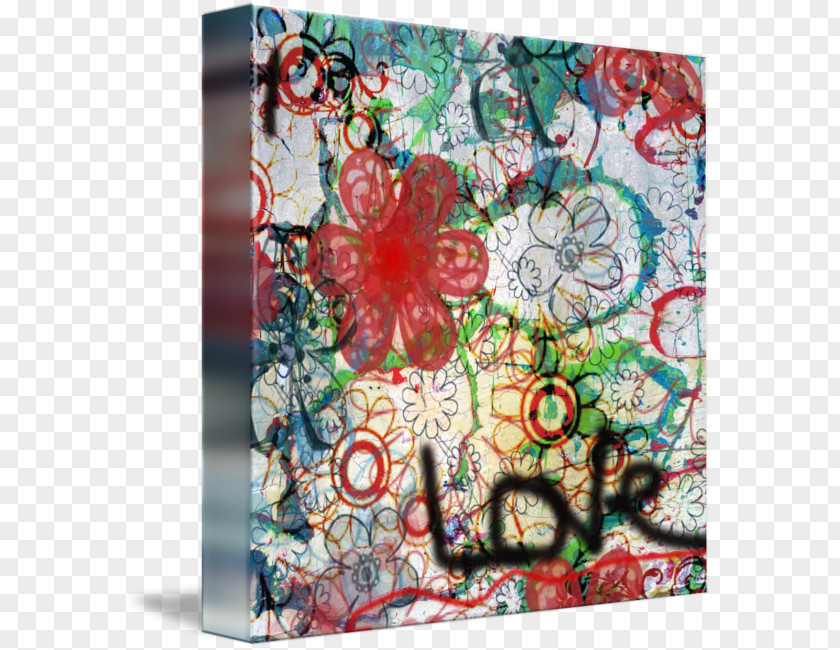 Graffiti Wall Art Gallery Wrap Textile Summer Of Love Canvas PNG