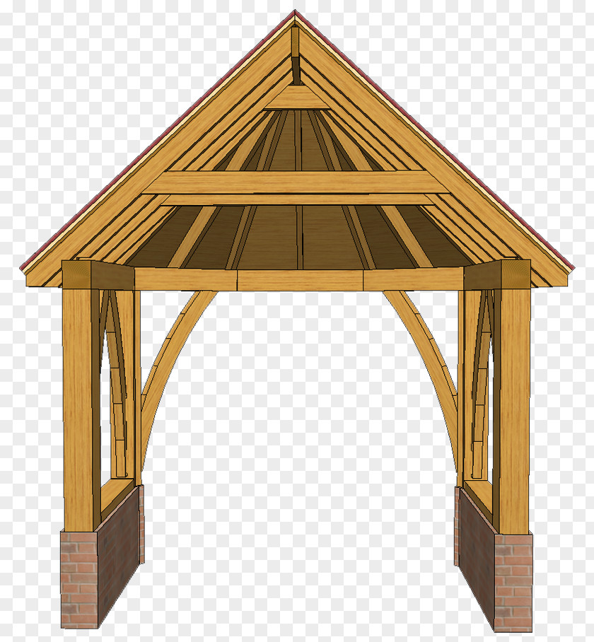 Porch Roof Gazebo Shed Framing PNG