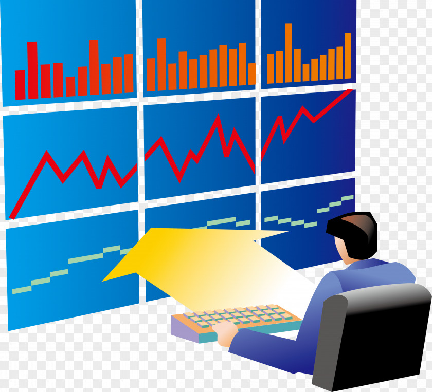 Vector Stock Market Trading FIG. China Management Information System Organization PNG