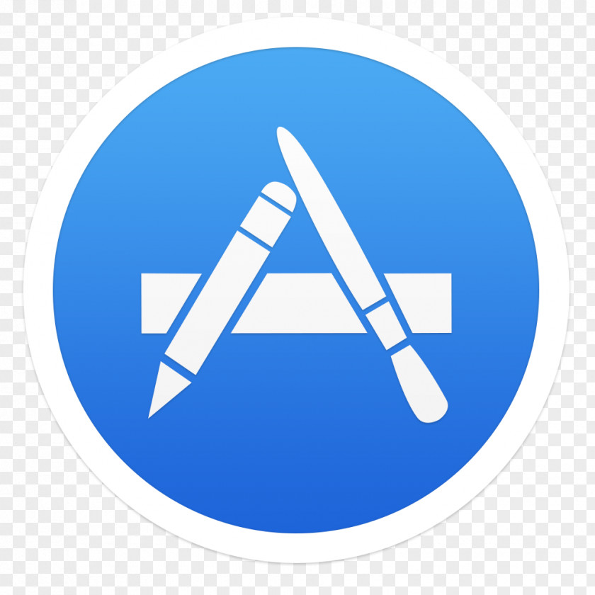 App Store Blue Angle Area Symbol PNG