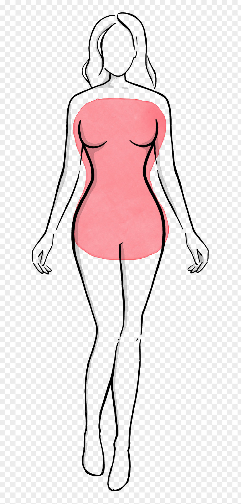 Dress Little Black Sleeve Female Body Shape Hourglass Figure PNG