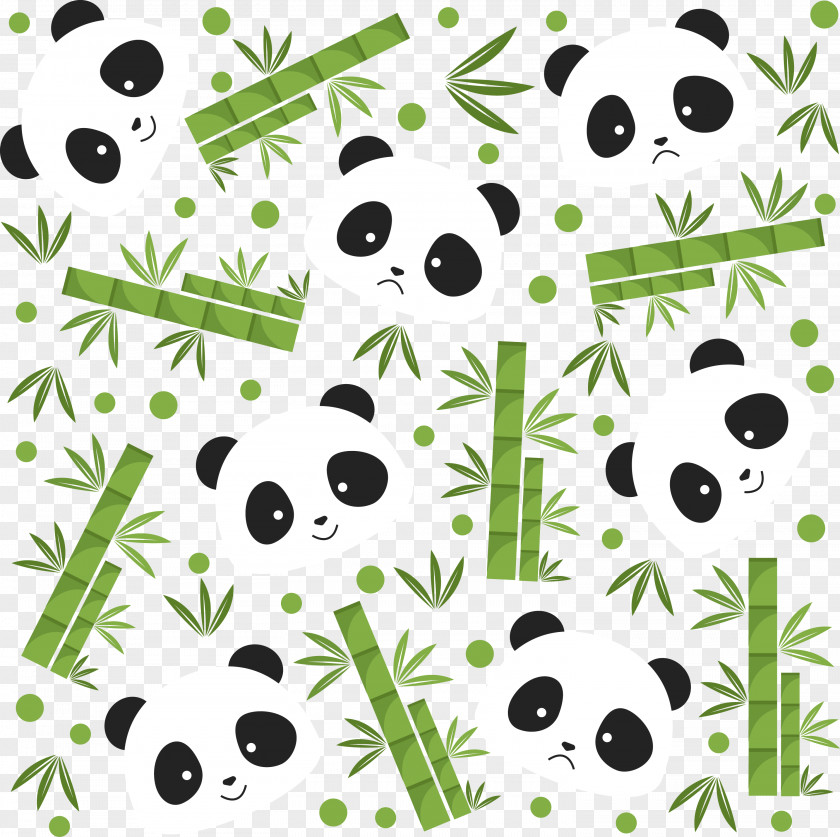 Green Bamboo And Panda Giant Bear Icon PNG