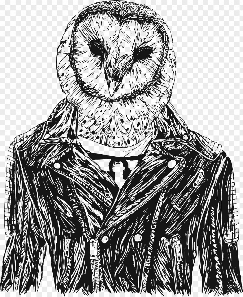 Jacket Owl Bird Drawing Art PNG