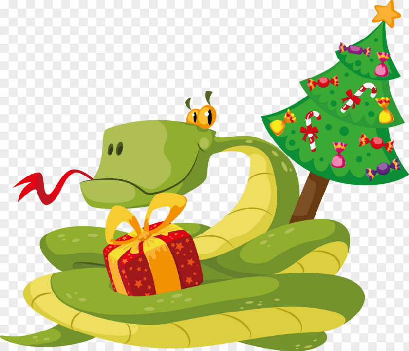 Snake New Year Ded Moroz Clip Art PNG