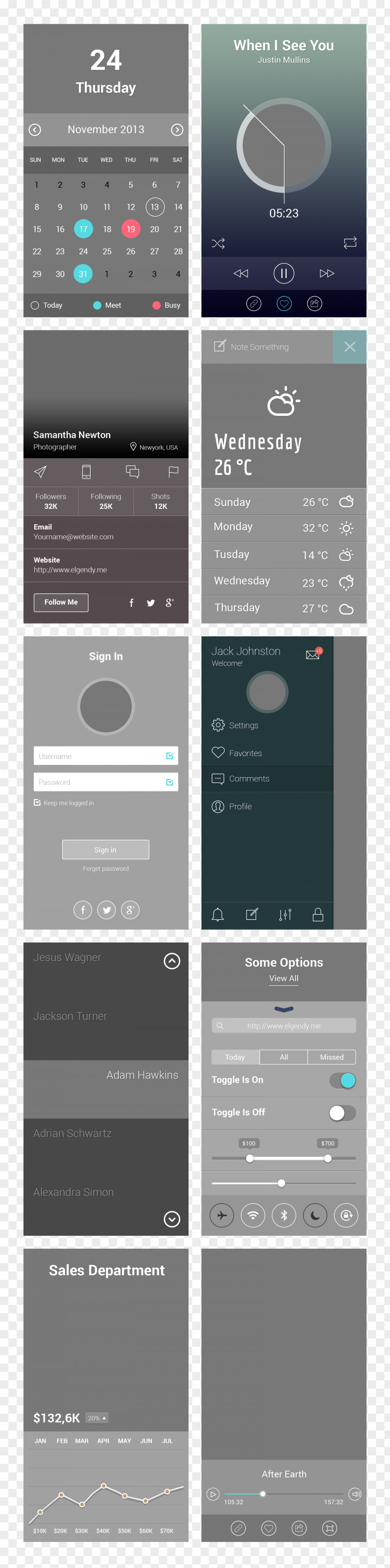 UI Control Toolkit Gray PNG