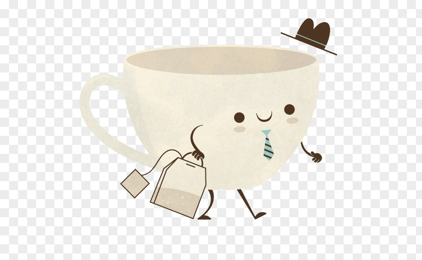 Walking Cup Drawing Idea Illustration PNG