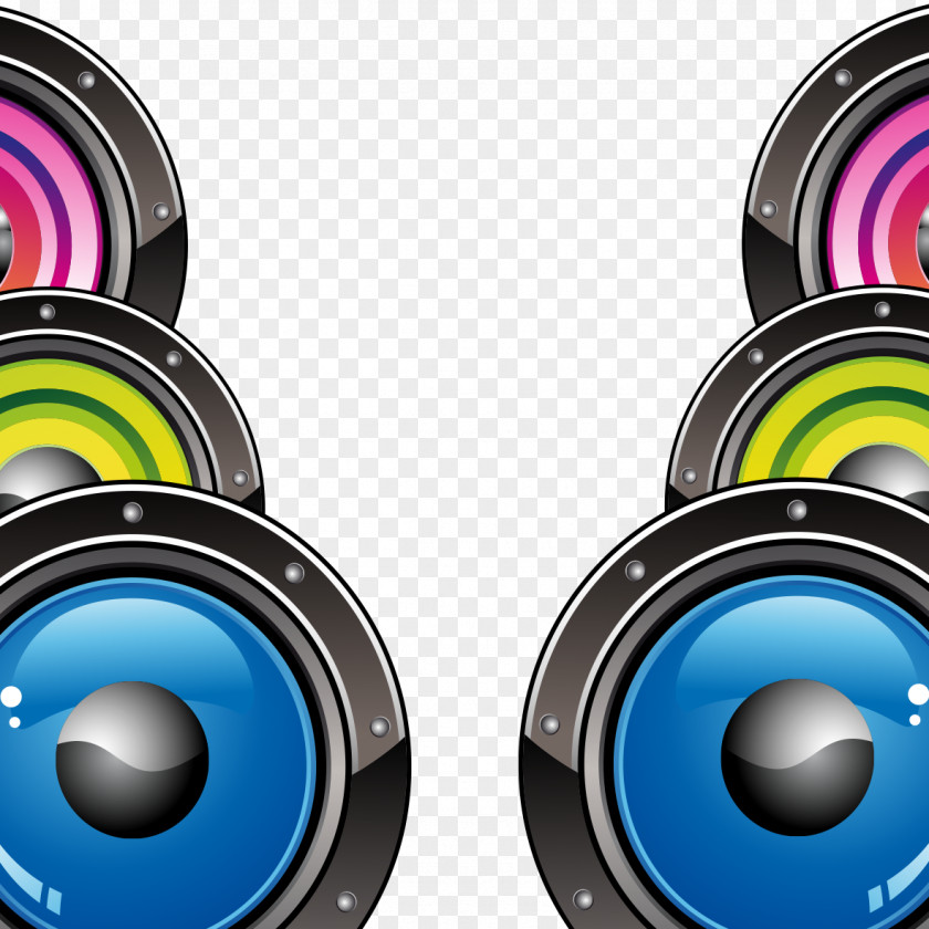 Color Gossip Circle Round Subwoofer Download Loudspeaker PNG
