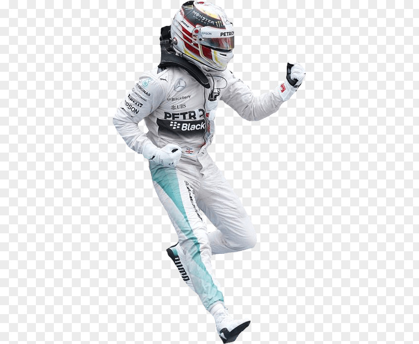 Lewis Hamilton Happy Jump PNG Jump, person wearing white and black racing suit with helmet clipart PNG
