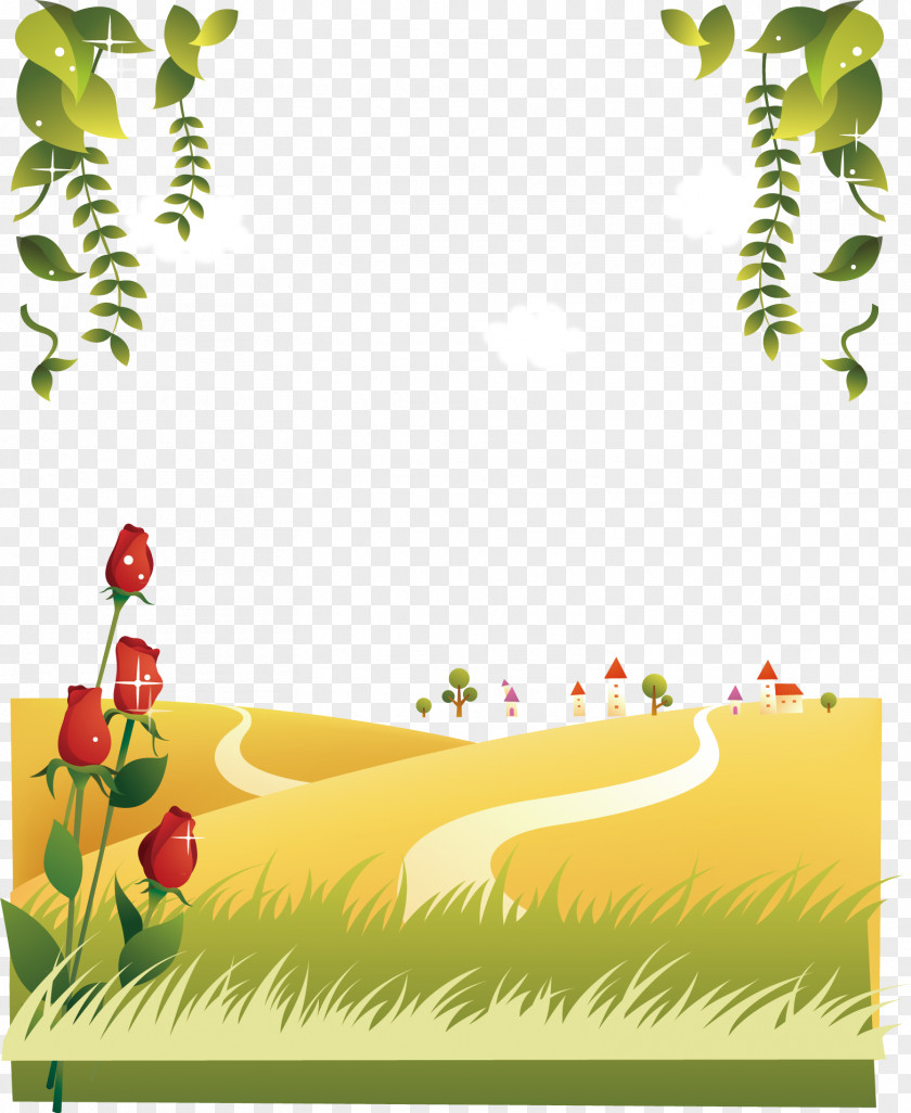 Field Background Cartoon PNG