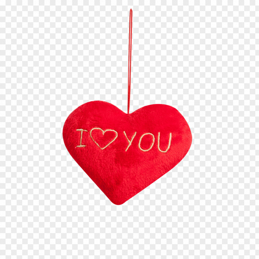 I Love You Valentine's Day Heart Ornament Red KLP10 PNG