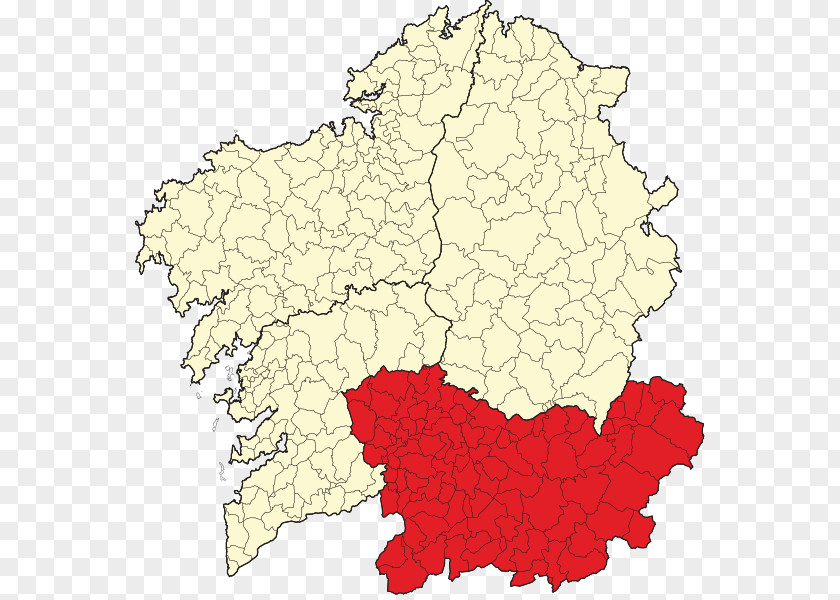 Map Ourense Lugo A Coruña Pontevedra PNG
