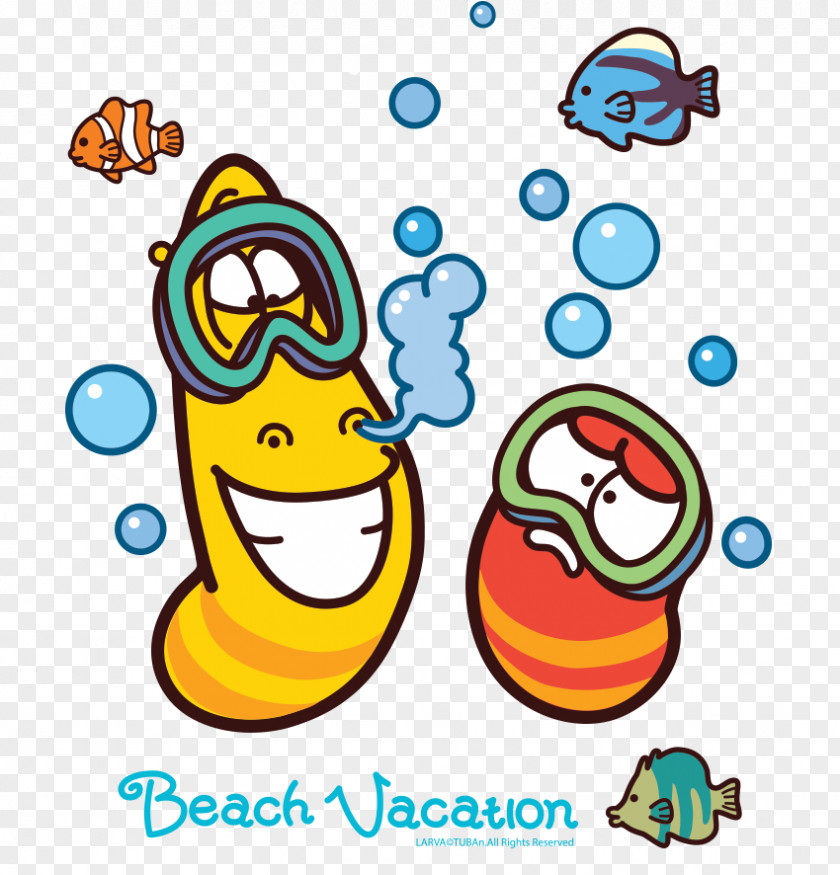 Beach Tourism Smiley Line Organism Clip Art PNG