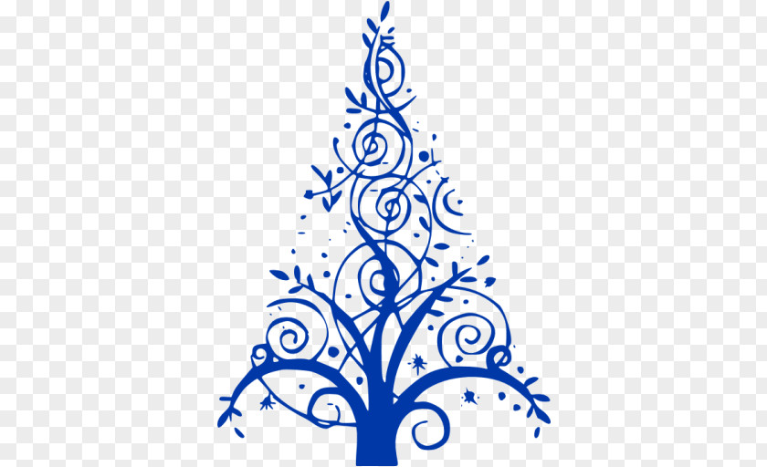 Christmas Tree Blue Clip Art PNG