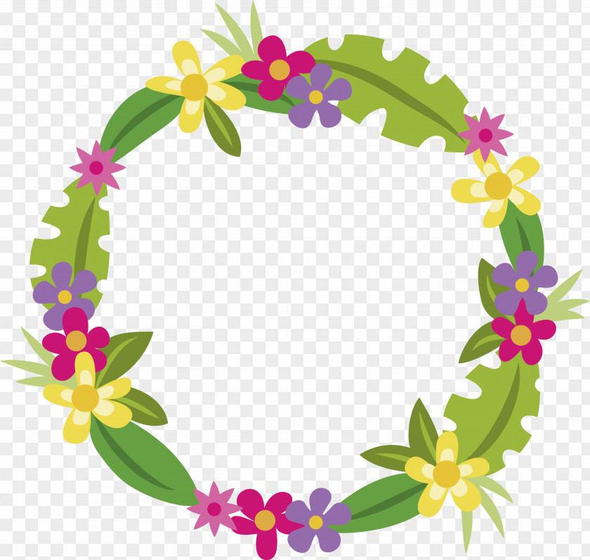Cute Little Floral Decorative Frame Flower Film Clip Art PNG