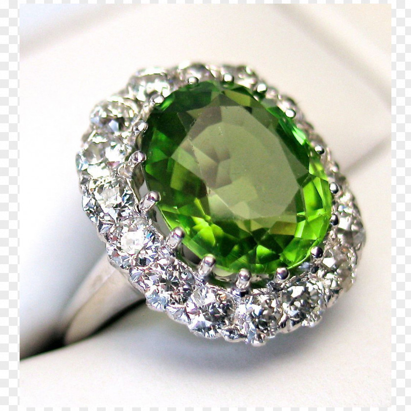 Emerald Peridot Ring Jewellery Diamond PNG