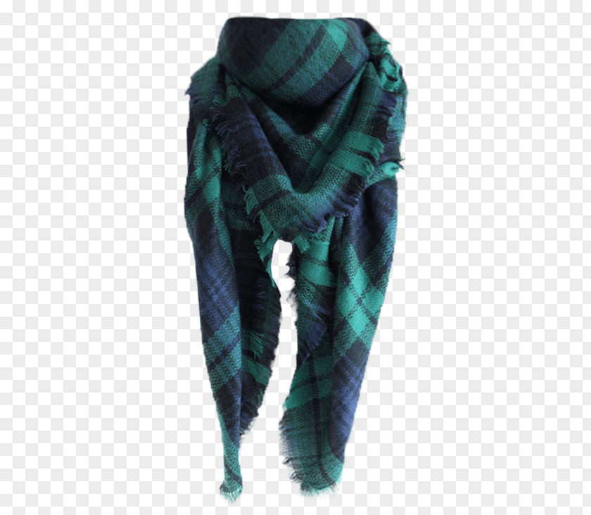 Green Scarf Tartan Shawl Check Pashmina PNG