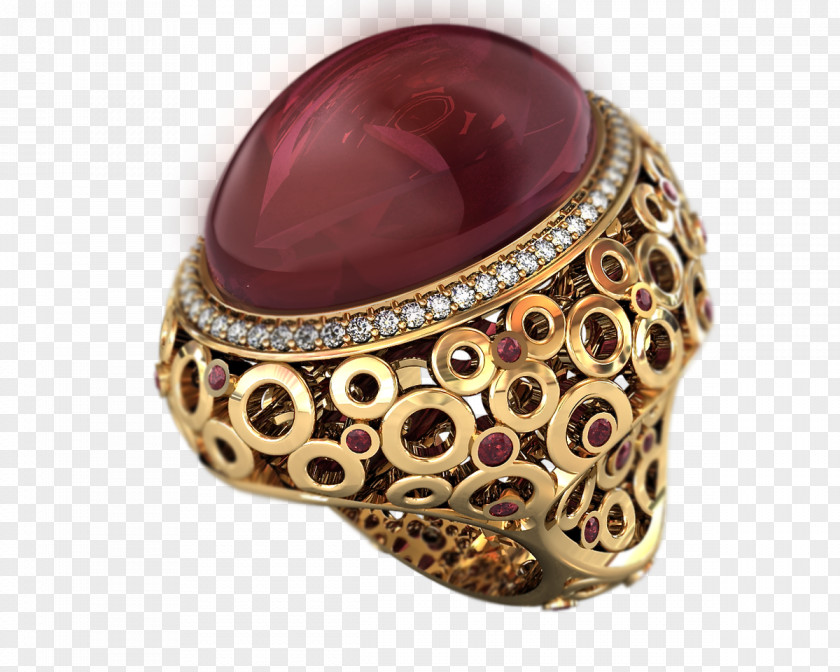 Jewellery Model Ruby Magenta PNG