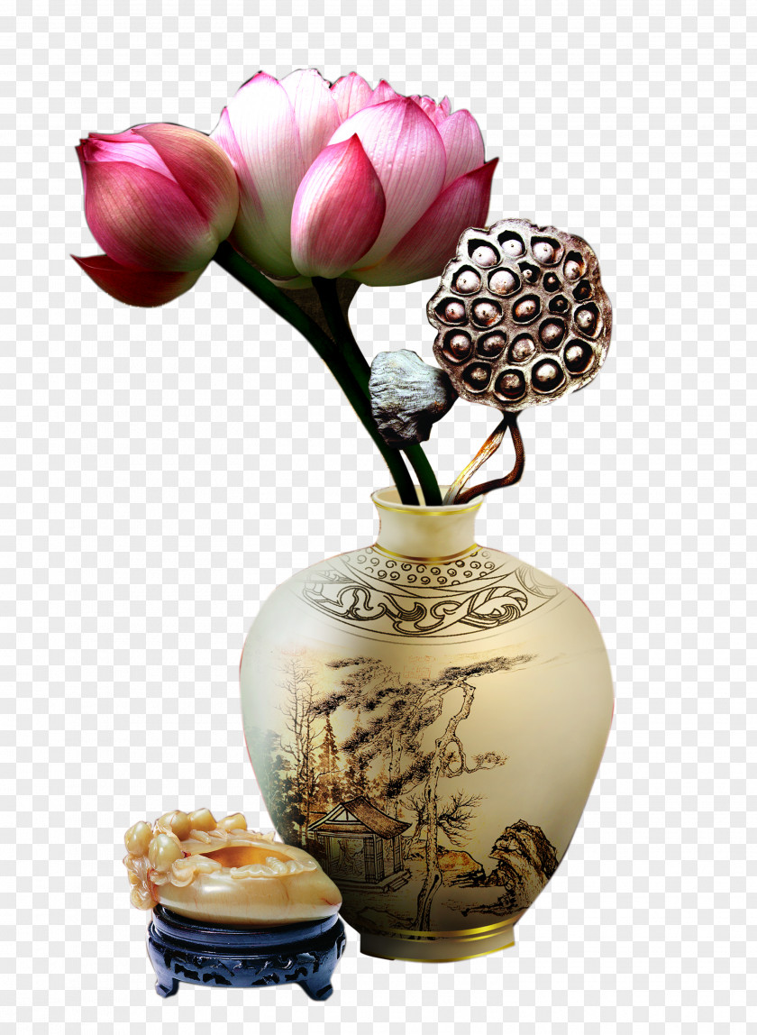 Lotus Vase Download PNG