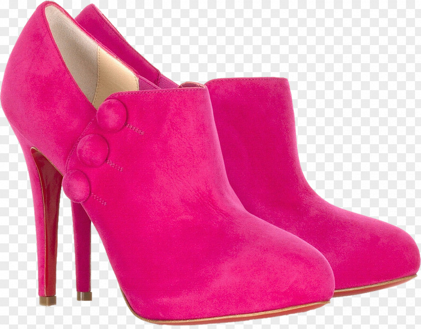 Louboutin Boot Court Shoe Botina Fuchsia PNG