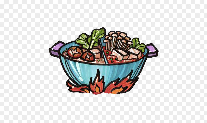 Material Hot Pot Malatang Food Painting Illustration PNG