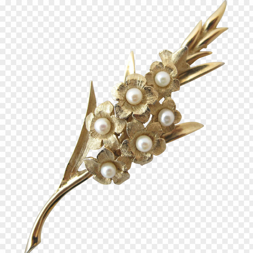 Vintage Gold Earring Jewellery Brooch Clothing Accessories Flower PNG
