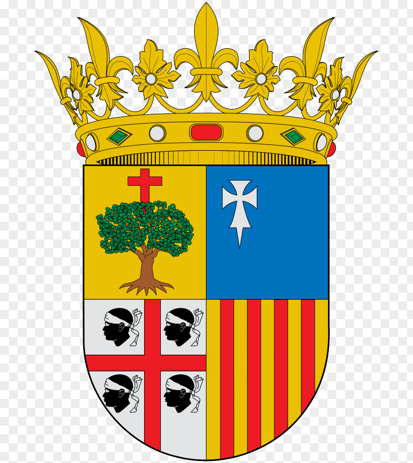 Aragonese Wikipedia Province Of Zaragoza Crown Aragon Kingdom Coat Arms PNG