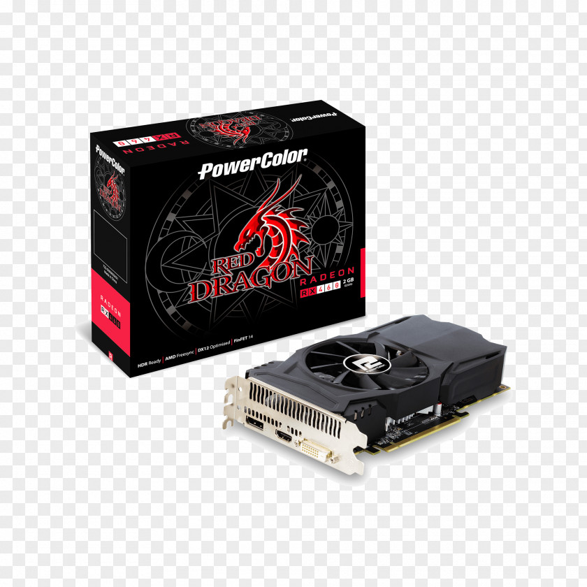 Certificate Box Graphics Cards & Video Adapters PowerColor AMD Radeon 500 Series GDDR5 SDRAM PNG