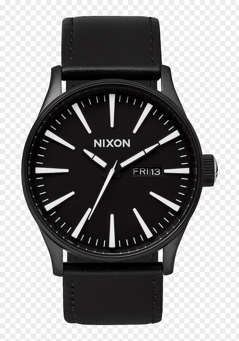 Fitness Men Colorful Watch Nixon Men's Sentry Leather Strap PNG