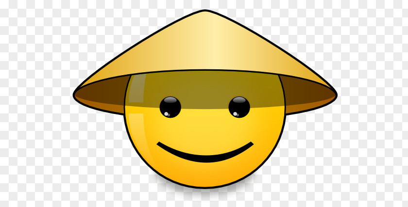 Smiley Asian Conical Hat China Straw PNG