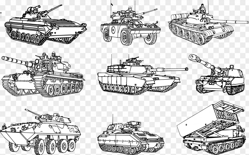 Vector Hand-painted Tanks Tank Military Soldier Euclidean PNG