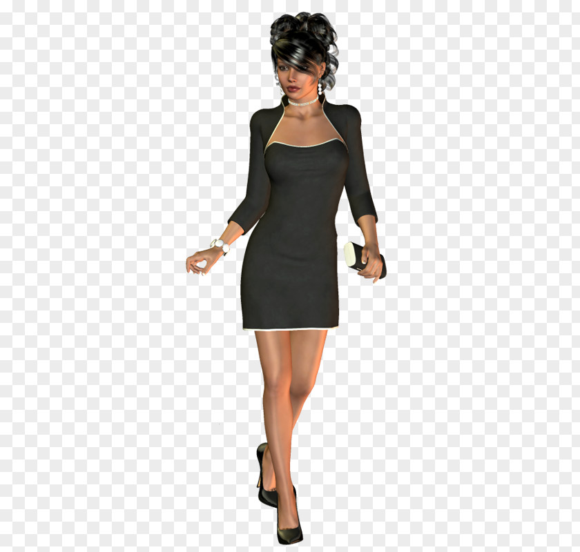 Dk Little Black Dress Shoulder Sleeve Costume PNG