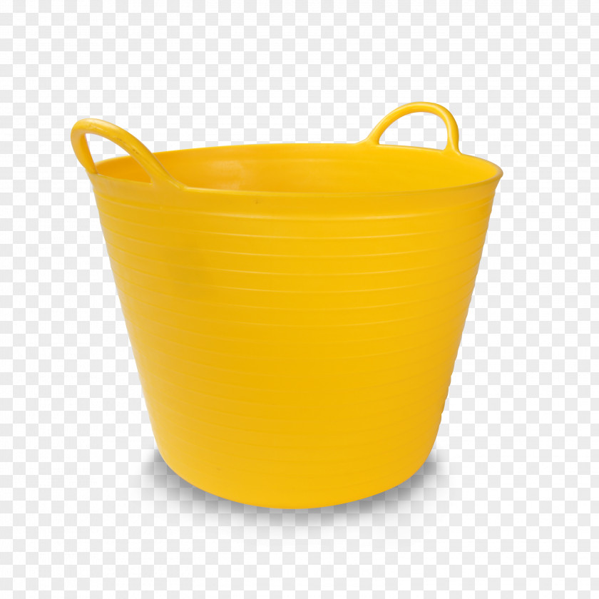 Bucket Plastic Yellow Tool Material PNG