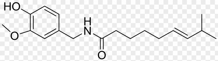 Capsicum Frutescens Dihydrocapsaicin Molecule Chili Pepper TRPV1 PNG