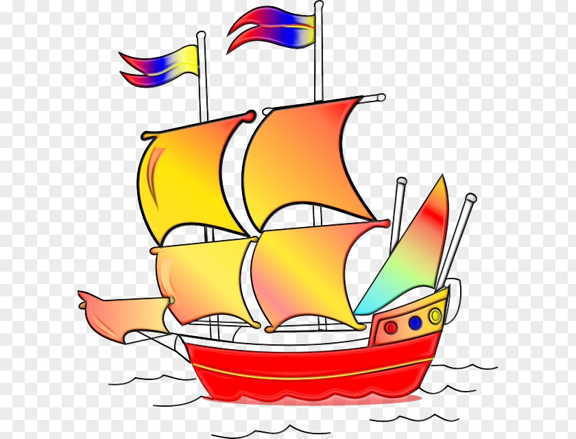 Carrack Sailing Ship Boat Vehicle Sailboat Sail Watercraft PNG