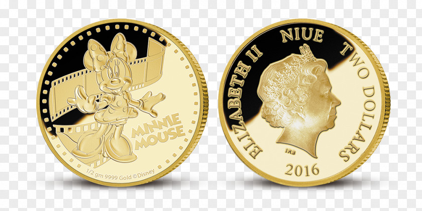 Coin Minnie Mouse Gold The Walt Disney Company Collectable PNG