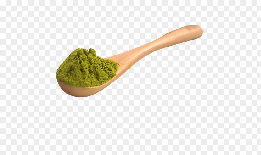 A Spoon Of Powder Green Tea Matcha Konacha PNG