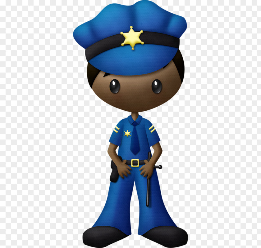 Electric Blue Toy Police Cartoon PNG
