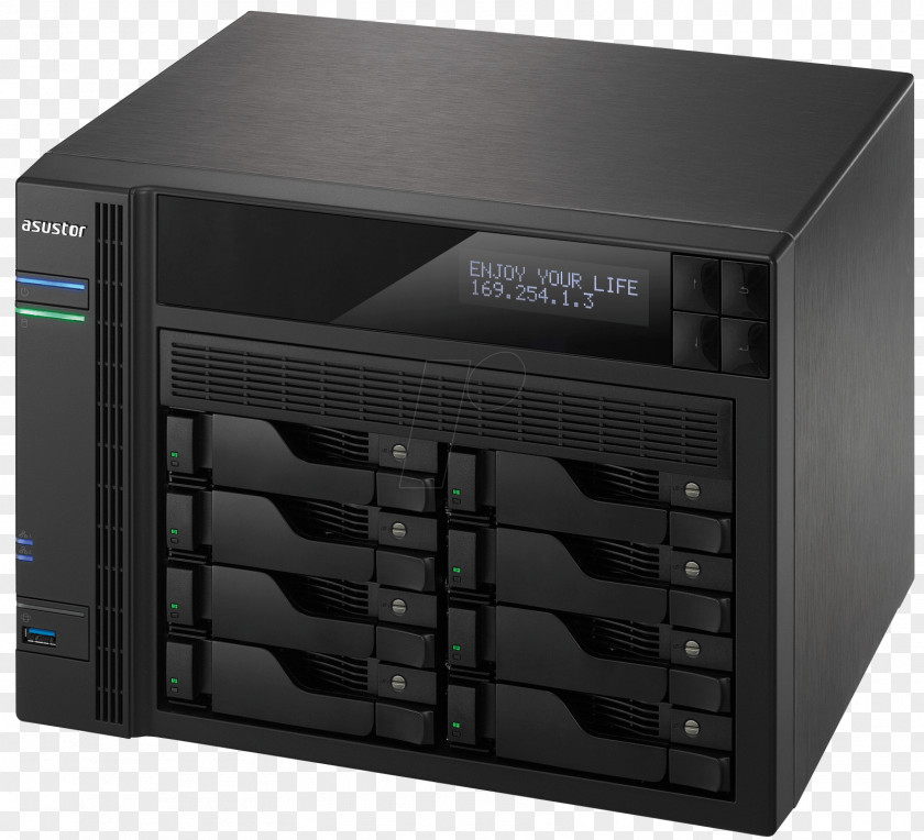 SATA 6Gb/s / ESATA ASUSTOR Inc. Hard DrivesIntel Intel Network Storage Systems AS-7008T NAS Server PNG