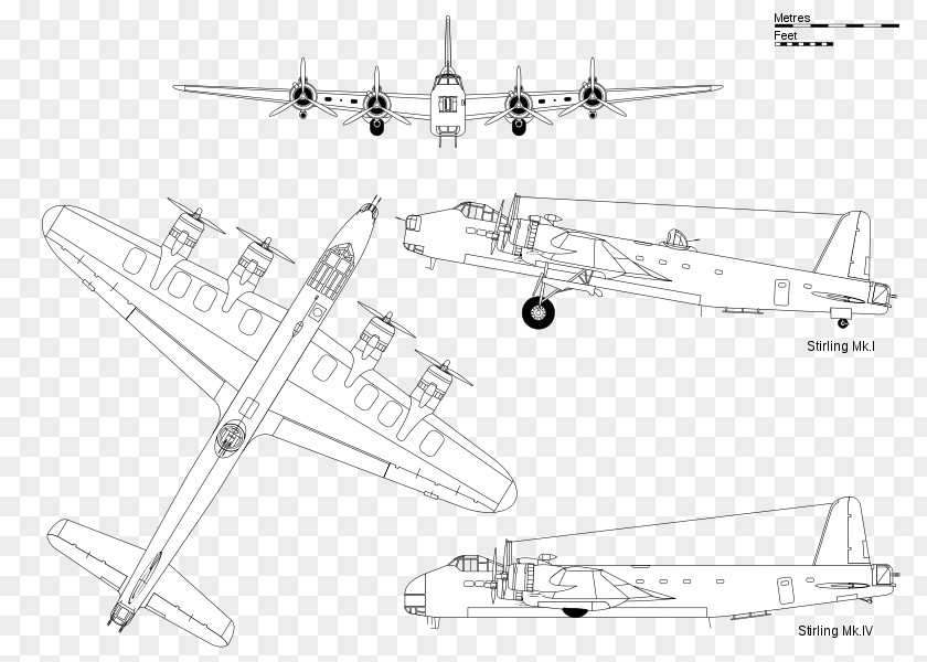 Airplane Short Stirling Heavy Bomber Consolidated B-24 Liberator World War II PNG