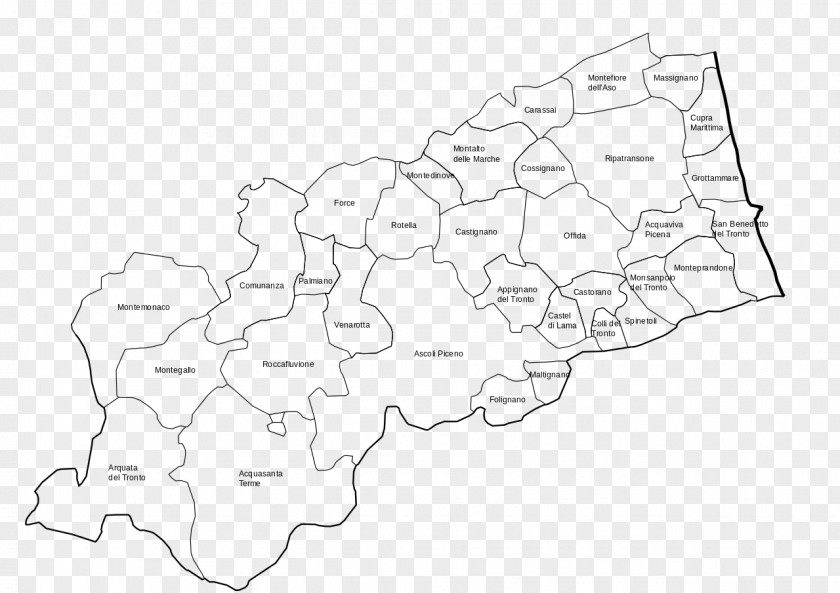 Map Provincia Di Ascoli Piceno Locator Location PNG